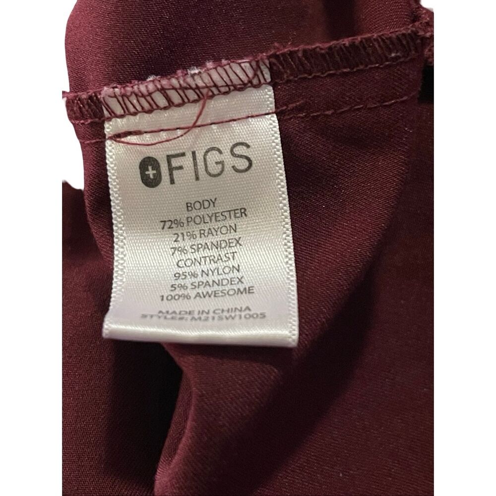 FIGS Technical Collection Mens Red Zip Pocket Techwear Polo Scrub Top Size Small - Picture 4 of 8